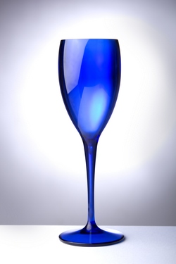 Бокал для шампанского, Flute синий прозрачный 170 мл.