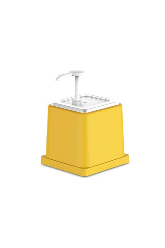 Диспенсер для горчицы Mustard Dispenser- Single Pomp желтый 2500 мл.